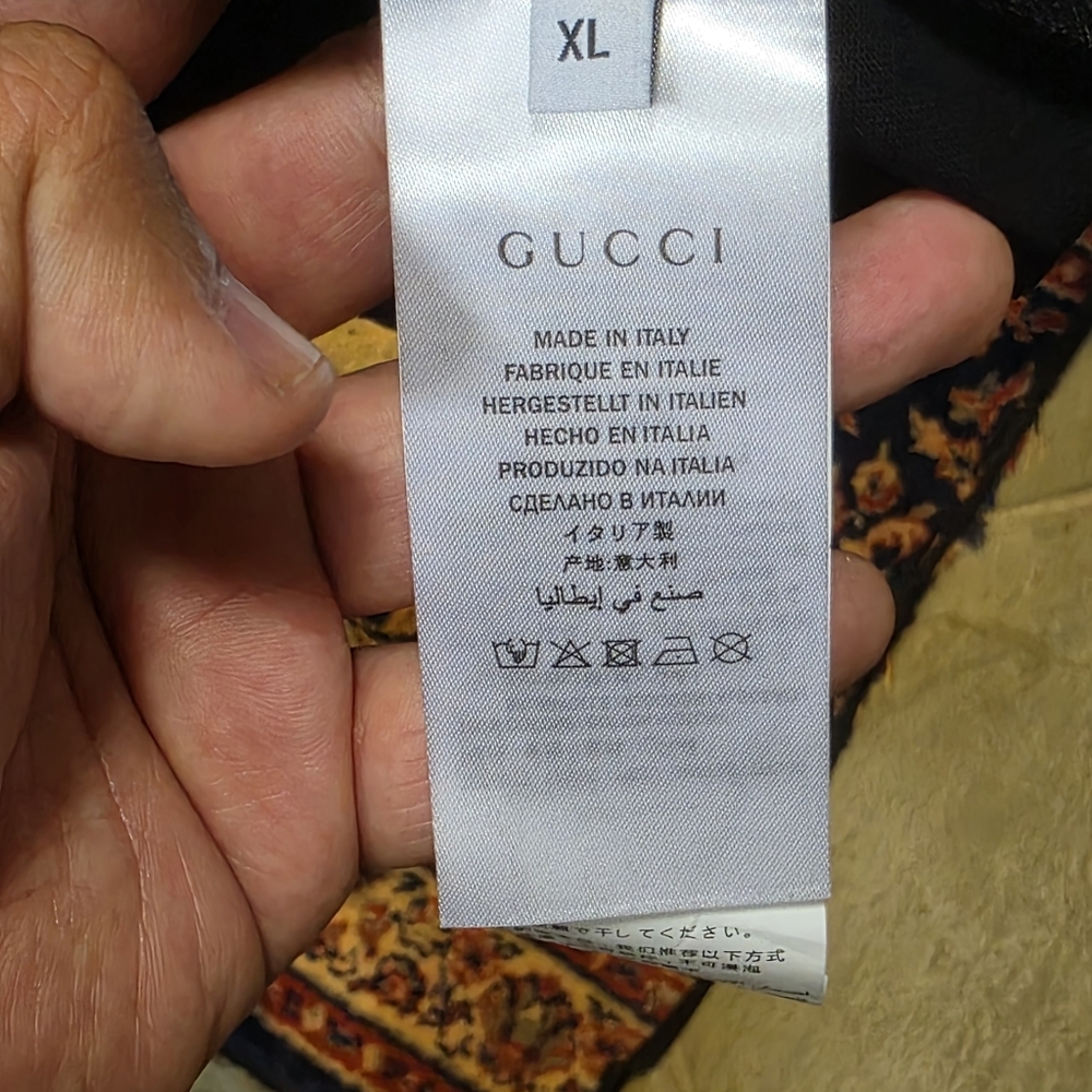 2024 Edition Gucci GG Flocked Print 100% Cotton T-shirt XL - Picture 7 of 16
